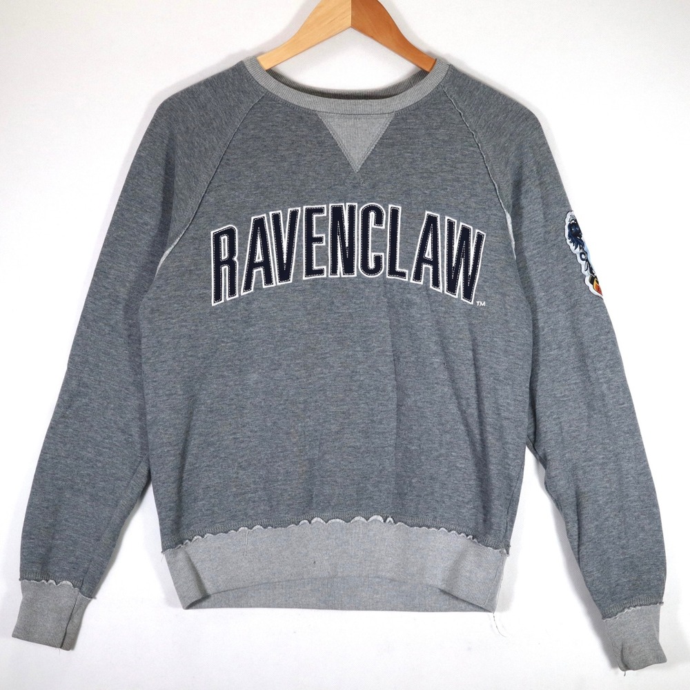 Harry Potter Ravenclaw Sweatshirt Women Small Grey Raglan Scallop Hem Universal